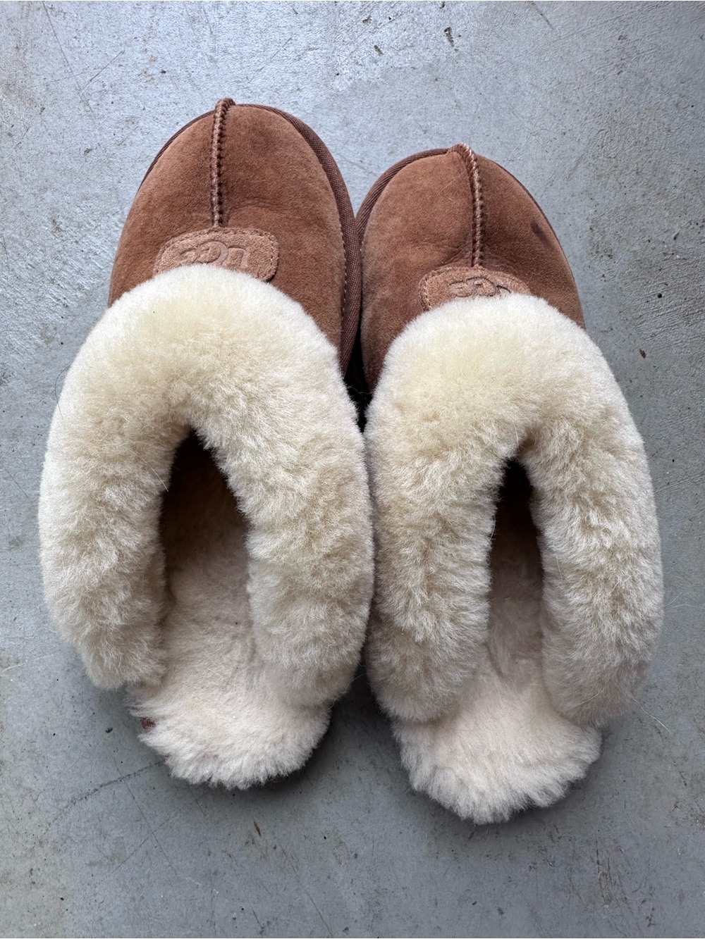UGG Chestnut Suede Shearling-Lined Women’s Slippers